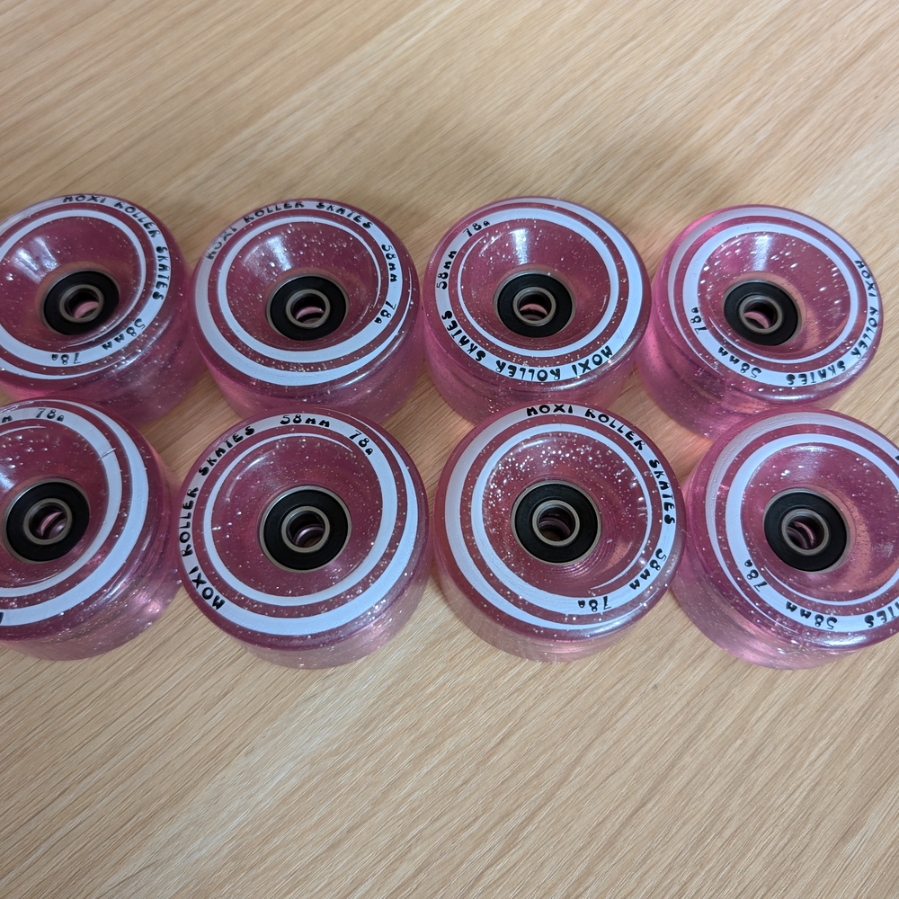 Roxi Pink Glitter Roller Skate Wheels